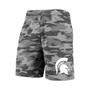 Men's Charcoal, Gray Michigan State Spartans Camo Backup Terry Jam Lounge Shorts