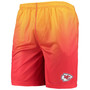 Men's Red and Gold Kansas City Chiefs Pixel Gradient Training Shorts