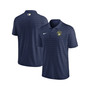 Men's Navy Milwaukee Brewers Authentic Collection Victory Striped Performance Polo Shirt