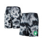 Men's Black Boston Celtics Fleece Tie-Dye Shorts
