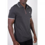 Men's Basic Short Sleeve Stripe Polo