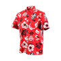 Men's Wes Willy Scarlet Ohio State Buckeyes Floral Button-Up Shirt