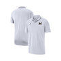 Men's Brand White Michigan Wolverines Coaches Performance Polo Shirt
