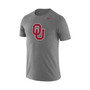Men's Heathered Gray Oklahoma Sooners School Logo Legend Performance T-shirt