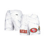 Men's White San Francisco 49ers Allover Marble Print Shorts