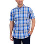 Men's Crown Plaid Poplin Short-Sleeve Button-Down Shirt, Created for Macy's