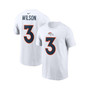 Men's Russell Wilson White Denver Broncos Player Name & Number T-shirt