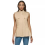Women's Cinched-Waist Zip-Front Top