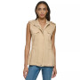 Women's Cinched-Waist Zip-Front Top