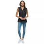 Women's Cinched-Waist Zip-Front Top