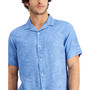 Men's Regular-Fit Dotted Tropical-Print Camp Shirt, Created for Macy's