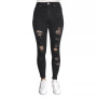 Juniors' High-Rise Destructed Skinny Jeans