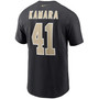 Men's Alvin Kamara Black New Orleans Saints Name and Number T-shirt