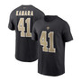 Men's Alvin Kamara Black New Orleans Saints Name and Number T-shirt