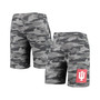 Men's Charcoal, Gray Indiana Hoosiers Camo Backup Terry Jam Lounge Shorts