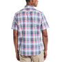 Men's Classic Fit Short Sleeve Heathered Plaid Button-Front Shirt