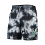 Men's Black Milwaukee Bucks Fleece Tie-Dye Shorts