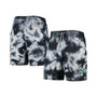 Men's Black Milwaukee Bucks Fleece Tie-Dye Shorts