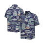 Men's Navy Michigan Wolverines Scenic Button-Down Shirt