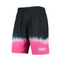 Men's Black and Pink Miami Heat Hardwood Classic Authentic Shorts