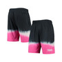 Men's Black and Pink Miami Heat Hardwood Classic Authentic Shorts