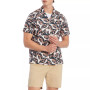Men's Lou Tropical Print Short Sleeve Button Front Camp Shirt