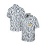 Men's White Michigan Wolverines Spontaneous is Romantic Camp Button-Up Shirt