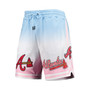 Men's Blue, Pink Atlanta Braves Team Logo Pro Ombre Shorts