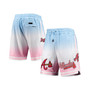 Men's Blue, Pink Atlanta Braves Team Logo Pro Ombre Shorts