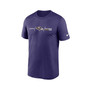 Men's Purple Baltimore Ravens Horizontal Lockup Legend T-shirt