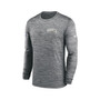 Men's Gray New Orleans Saints Velocity Athletic Stack Performance Long Sleeve T-shirt
