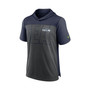 Men's Heathered Charcoal, College Navy Seattle Seahawks Performance Hoodie T-shirt