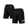 Men's Black Los Angeles Lakers Hardwood Classics Color Bomb Energy Shorts