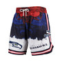 Men's Navy, Red Seattle Seahawks Americana Shorts