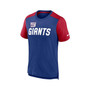 Men's Heathered Royal, Heathered Red New York Giants Color Block Team Name T-shirt