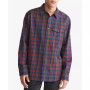 Men's Long-Sleeve Plaid Pocket Shirt
