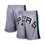 Men's Mitchell Ness Gray San Antonio Spurs Hardwood Classics Big Face 2.0 Shorts