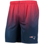 Men's Navy and Red New England Patriots Pixel Gradient Training Shorts
