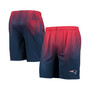 Men's Navy and Red New England Patriots Pixel Gradient Training Shorts
