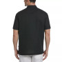 Men's Stretch Yarn-Dyed Checkered-Stripe Panel Button-Down Twill Shirt