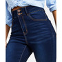 Curvy Double Button High Rise Skinny Jeans