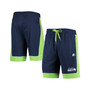 Men's College Navy, Neon Green Seattle Seahawks Fan Favorite Fashion Shorts