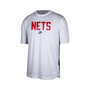 Men's White Brooklyn Nets Hardwood Classics Pregame Warmup Shooting Performance T-shirt