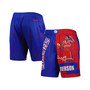Men's Allen Iverson Royal Philadelphia 76ers Hardwood Classics Player Burst Shorts