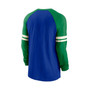 Men's Royal and Kelly Green Seattle Seahawks Throwback Raglan Long Sleeve T-shirt