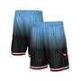 Men's Black and Light Blue Chicago Bulls 1995/96 Hardwood Classics Fadeaway Reload 3.0 Swingman Shorts