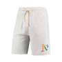 Men's Oatmeal Oakland Athletics Mainstream Logo Terry Tri-Blend Shorts