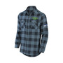 Men's NFL x Darius Rucker Collection by College Navy Seattle Seahawks Flannel Long Sleeve Button-Up Shirt