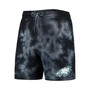 Men's Black Philadelphia Eagles Tie-Dye Shorts