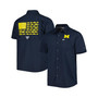 Men's PFG Navy Michigan Wolverines Slack Tide Camp Button-Up Shirt